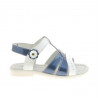 Sandale copii mici 18c lac indigo+alb