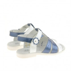 Sandale copii mici 18c lac indigo+alb