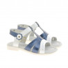 Sandale copii mici 18c lac indigo+alb