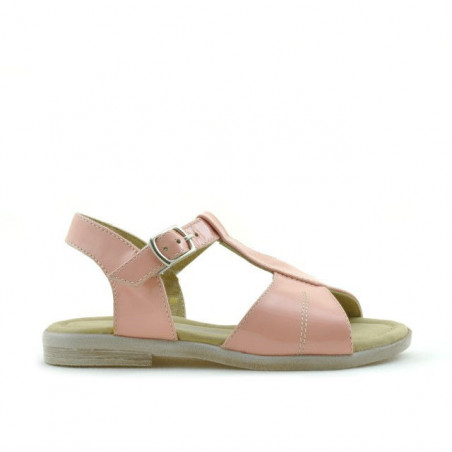 Sandale copii mici 40c lac roz