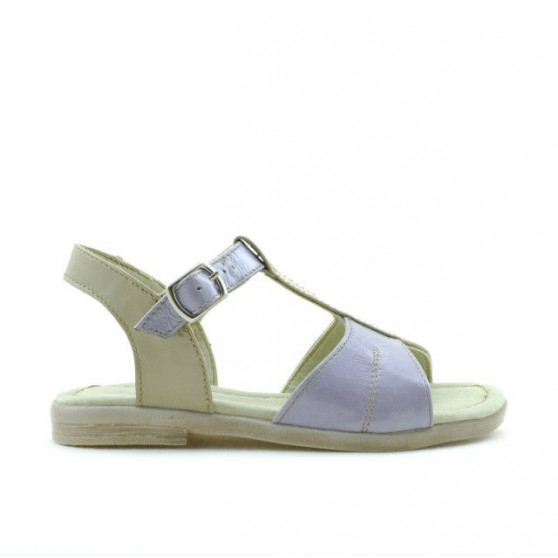 Sandale copii mici 40c lac mov+bej Sandale copii mici 40c lac mov+bej