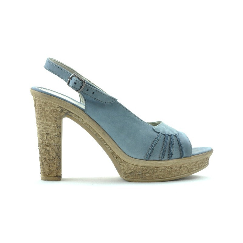 Sandale dama 597 bleu velur