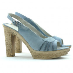 Sandale dama 597 bleu velur