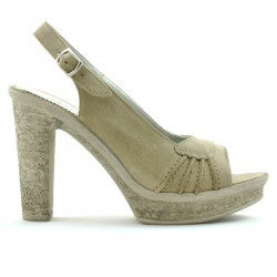 Sandale dama 597 nisip velur