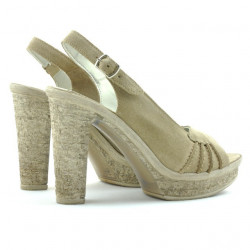 Sandale dama 597 nisip velur