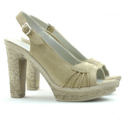 Sandale dama 597 nisip velur