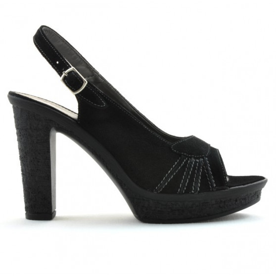 Sandale dama 597 negru velur Sandale dama 597 negru velur
