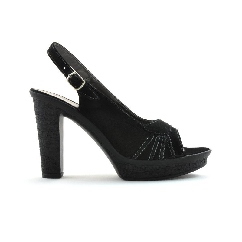 Sandale dama 597 negru velur