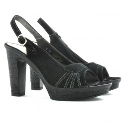 Sandale dama 597 negru velur