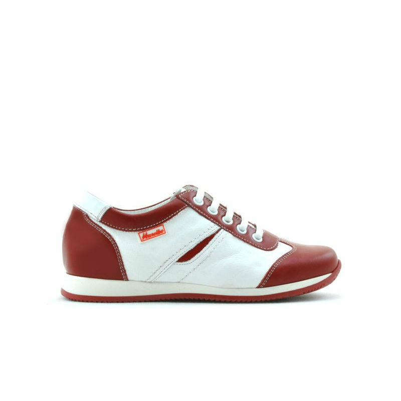 Gyermekcipő 136 piros+fehér