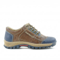 Pantofi copii 137 indigo+maro