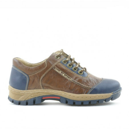 Pantofi copii 137 indigo+maro