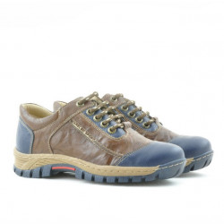 Pantofi copii 137 indigo+maro