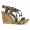 Sandale dama 5016 auriu combinat