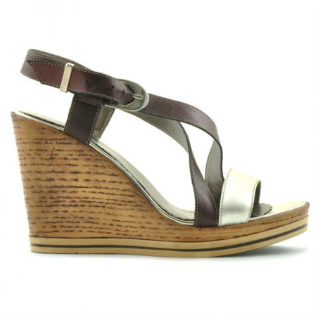 Sandale dama 5016 auriu combinat
