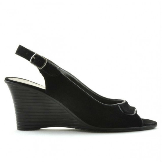 Sandale dama 596 negru velur Sandale dama 596 negru velur