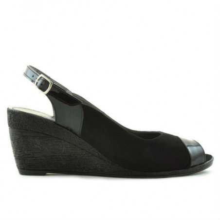 Sandale dama 5019 lac negru combinat