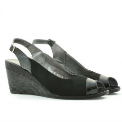 Sandale dama 5019 lac negru combinat