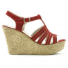 Sandale dama 598 rosu velur