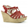 Sandale dama 598 rosu velur