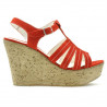 Sandale dama 598 rosu corai velur