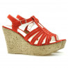 Sandale dama 598 rosu corai velur
