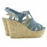 Sandale dama 598 bleu velur