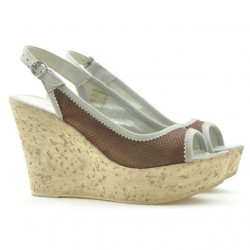 Sandale dama 5001p ciocolata perforat