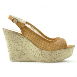 Sandale dama 5001p maro perforat