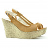 Sandale dama 5001p maro perforat