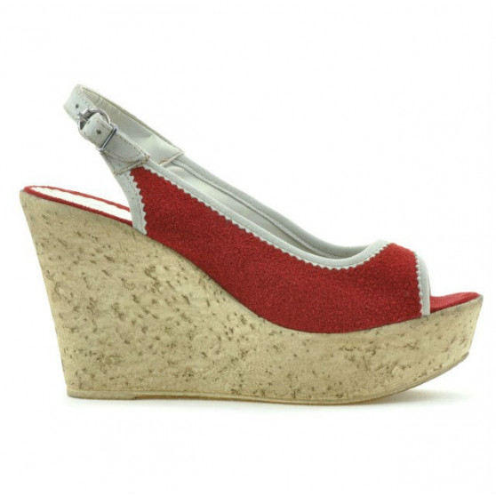 Sandale dama 5001 rosu velur Sandale dama 5001 rosu velur