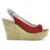 Sandale dama 5001 rosu velur