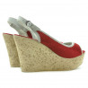 Sandale dama 5001 rosu velur