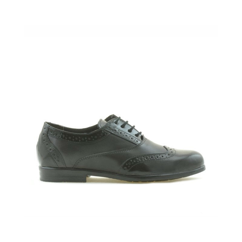 Pantofi copii 150 lac negru combinat