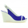 Sandale dama 5000 indigo velur+alb