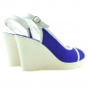 Sandale dama 5000 indigo velur+alb