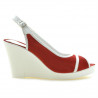 Sandale dama 5000 rosu velur+alb