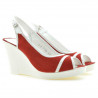 Sandale dama 5000 rosu velur+alb