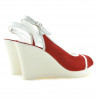 Sandale dama 5000 rosu velur+alb