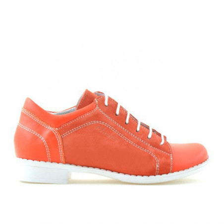 Pantofi copii 122 rosu corai combinat