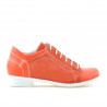 Pantofi copii 122 rosu corai combinat