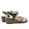 Sandale dama 5005p cafe+roz perforat