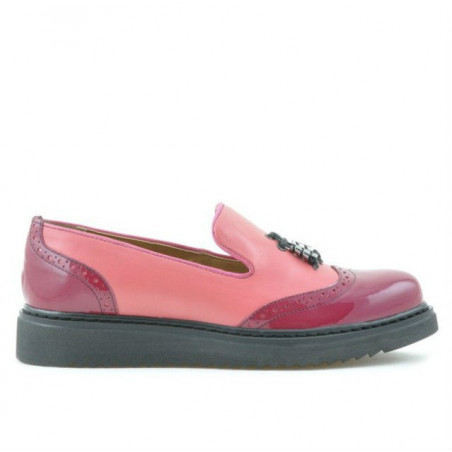 Pantofi casual dama 659 lac fucsia combinat