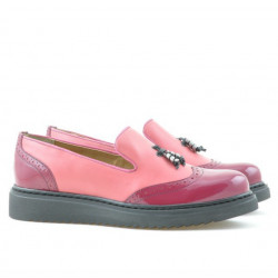 Pantofi casual dama 659 lac fucsia combinat