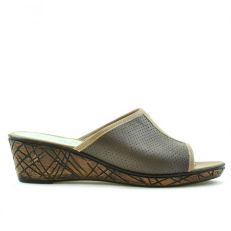 Sandale dama 5004m p capucino combinat perforat