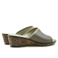Sandale dama 5004m p capucino combinat perforat