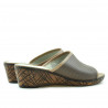 Sandale dama 5004m p capucino combinat perforat