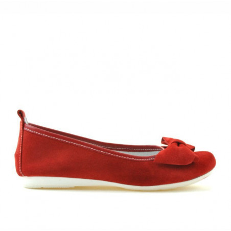 Pantofi copii 141 rosu velur