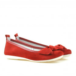 Pantofi copii 141 rosu velur