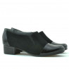 Pantofi casual dama 651 lac negru combinat